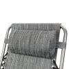 Infinity Zero Gravity Chair Pack 2 Outdoor Lounge Patio Chairs with Pillow and Utility Tray Adjustable Folding Recliner for Deck Patio Beach Yard Gray