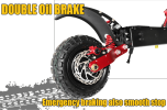 3600W electric folding scooter 21Ah lithium battery C type shock absorption 65 km/h load 130kg climb 35¬∞ range 45-65km LED MOOD lighting