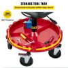 VEVOR Rolling Garage Stool, 300LBS Capacity, 18"-23" Adjustable Height Range, Mechanic Seat with Swivel Casters and Tool Tray, for Workshop, Auto Repa