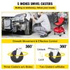 VEVOR Rolling Garage Stool, 300LBS Capacity, 18"-23" Adjustable Height Range, Mechanic Seat with Swivel Casters and Tool Tray, for Workshop, Auto Repa