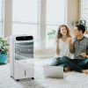 HOMCOM 32" Mobile Evaporative Air Cooler, 3-In-1 Ice Cooling Fan Water Conditioner Humidifier Unit with Remote, Timer, Oscillating, LED Display, 3.2ga