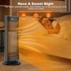 Oscillating Ceramic Tower Space Heater, Remote Control Thermostat Heater, for Home Bedroom Office with Adjustable Thermostat, Timer and Overheat & Tip