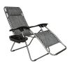 Infinity Zero Gravity Chair Pack 2 Outdoor Lounge Patio Chairs with Pillow and Utility Tray Adjustable Folding Recliner for Deck Patio Beach Yard Gray