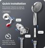 Filtered Shower Head with Handheld Shower Heads High Pressure 5 Spray Modes 3 Stage Hard Water Shower Filter with Stainless Steel Hose Adjective Brack