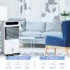 HOMCOM 32" Mobile Evaporative Air Cooler, 3-In-1 Ice Cooling Fan Water Conditioner Humidifier Unit with Remote, Timer, Oscillating, LED Display, 3.2ga