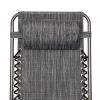 Infinity Zero Gravity Chair Pack 2 Outdoor Lounge Patio Chairs with Pillow and Utility Tray Adjustable Folding Recliner for Deck Patio Beach Yard Gray