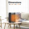 Ceramic Space Heater, Portable Electric Heater for Home Bedroom Office, Digital Touch Display, Adjustable Thermostat, Overheat & Tip-Over Protection,