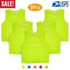5Pcs Mesh Scrimmage Vests Soccer Basketball Team Training Pinnies Jerseys Shirt Adult Plus Size